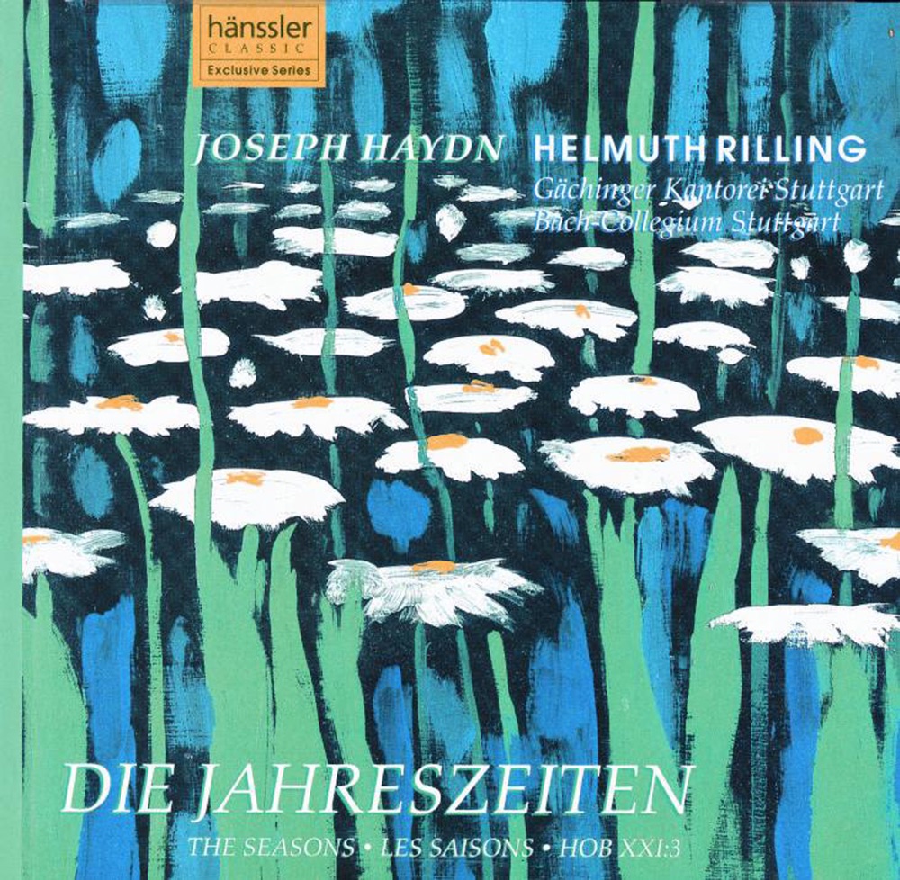 Обложка альбома «Haydn: the Seasons, Hob.Xxi:3» — Helmuth Rilling, Gächinger Kantorei Stuttgart, Annegeer Stumphius, Alexander Stevenson, Stuttgart Bach Collegium & Wolfgang Schone