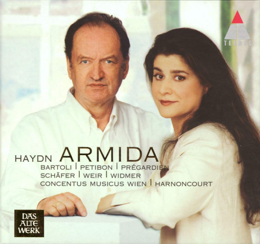 Обложка альбома «Haydn: Armida» — Cecilia Bartoli, Christoph Prégardien, Concentus Musicus Wien, Markus Schäfer, Nikolaus Harnoncourt, Oliver Widmer, Patricia Petibon & Scot Weir