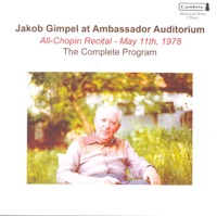 Jakob Gimpel At Ambassador Auditorium, 1978 - Jakob Gimpel