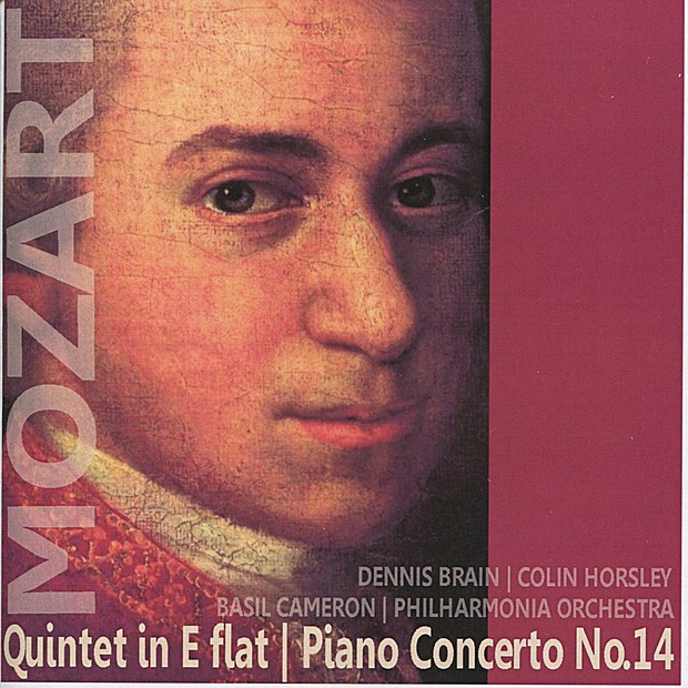 Обложка альбома «Mozart: Quintet in E-Flat & Piano Concerto No. 14» — Dennis Brain, Basil Cameron, Colin Horsley & Philharmonia Orchestra
