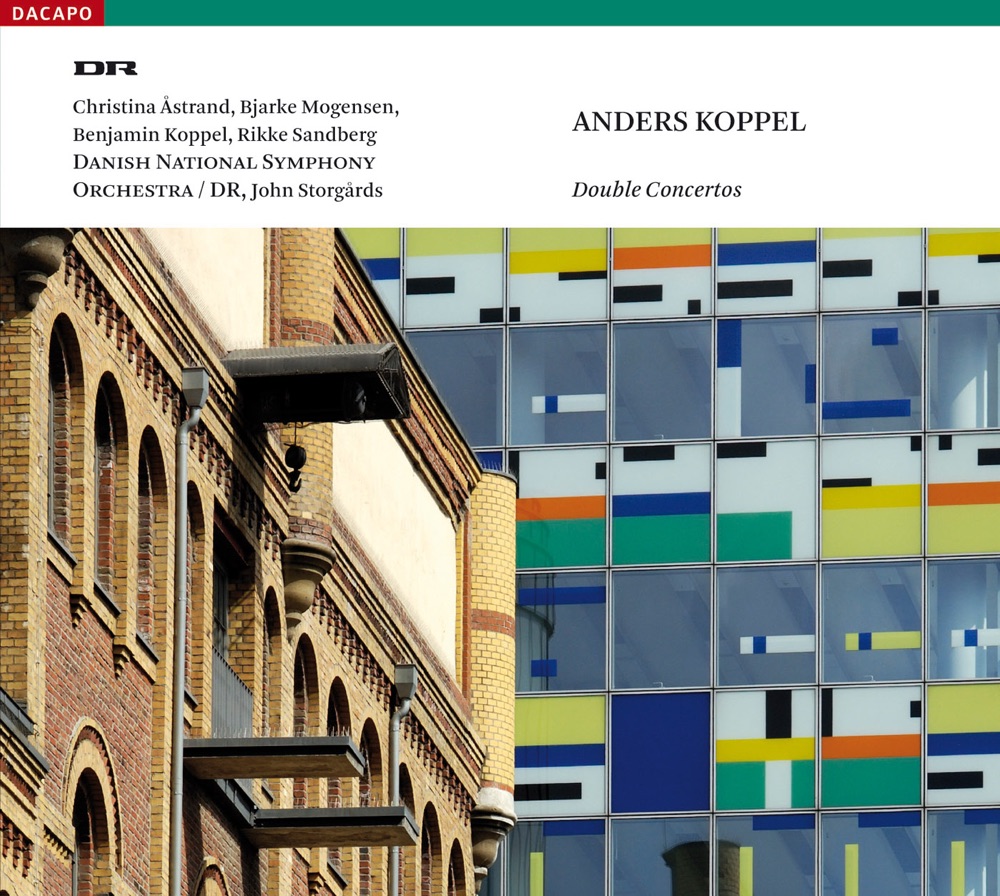 Обложка альбома «Koppel, A.: Concerto for Violin and Accordion - Concerto for Saxophone and Piano» — Danish National Symphony Orchestra, John Storgårds, Bjarke Mogensen, Christina Astrand, Rikke Sandberg & Benjamin Koppel