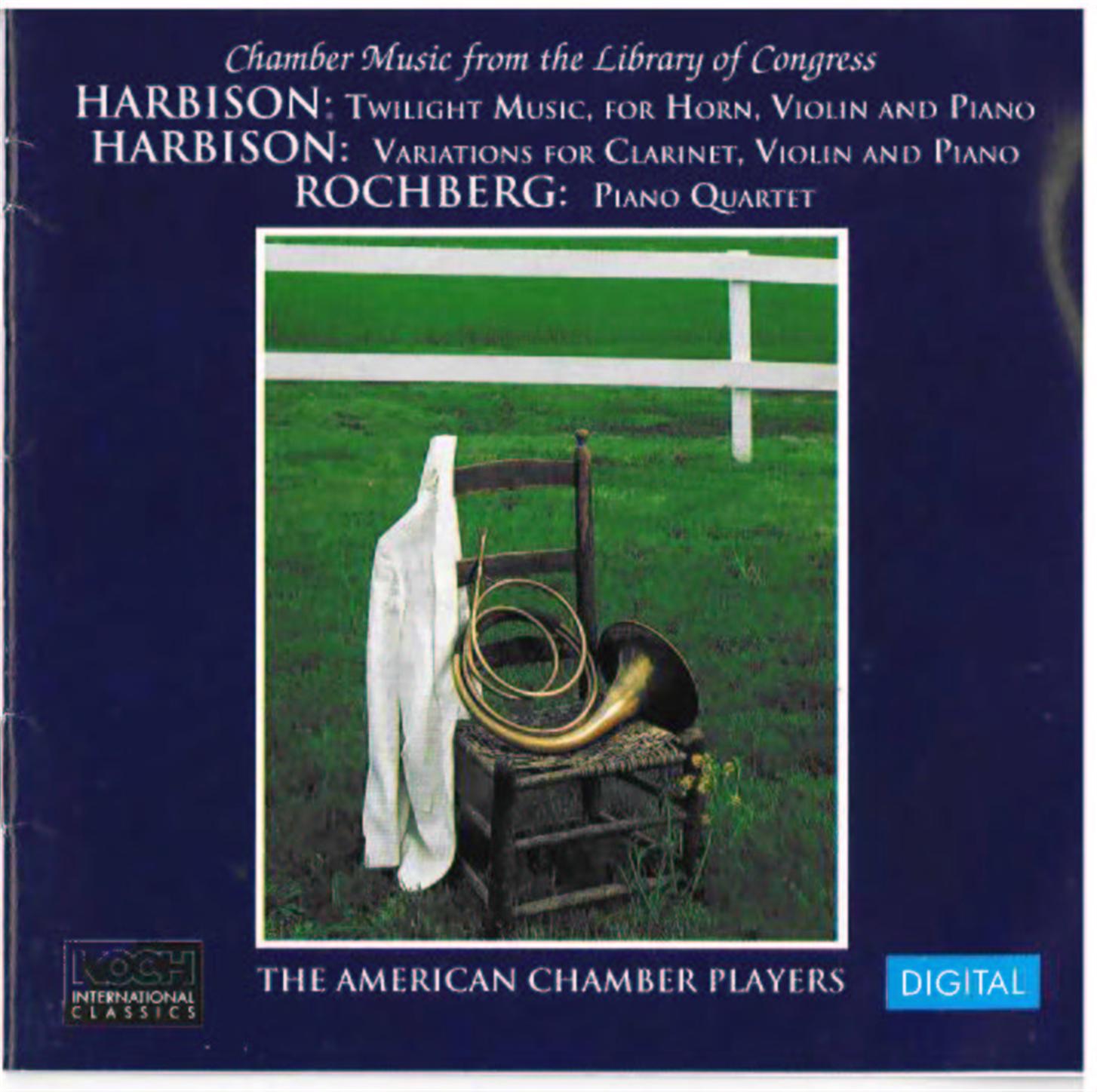 Harbison: Twilight Music for Horn, Violin and Piano; Variations for Clarinet, Violin and Piano