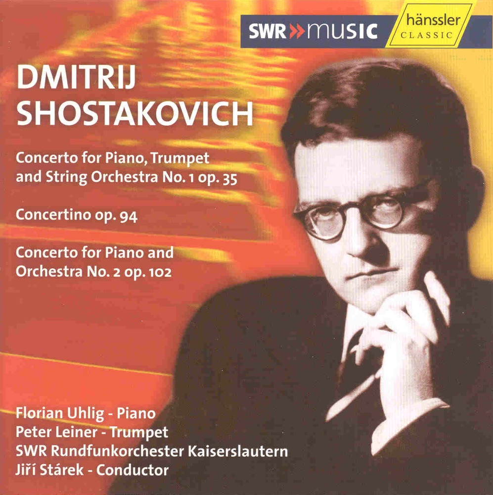 Обложка альбома «Shostakovich: Piano Concertos Nos 1 and 2 - Concertino\» — Jiri Starek, Florian Uhlig, Peter Leiner & South West German Radio Symphony Orchestra, Baden-Baden
