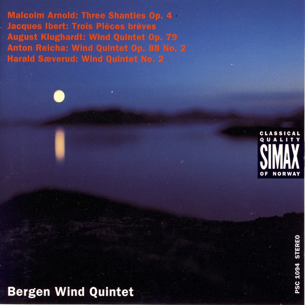 Обложка альбома «Ibert: Trois Pièces Brèves - Reicha: Wind Quintet, Op. 88, No. 2 - Arnold: Three Shanties, Op. 4 - Sæverud: Wind Quintet No. 2» — Bergen Wind Quintet