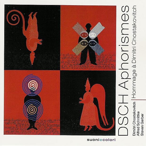 Обложка альбома «DSCH Aphorismes - Hommage À Dimitri Chostakovitch» — Alexandre Brussilovsky, Nathanaelle Marie, Francoise Renard, Pascal Godart, Amaury Wallez, Dominique Probst & Ensemble Ricercata de Paris