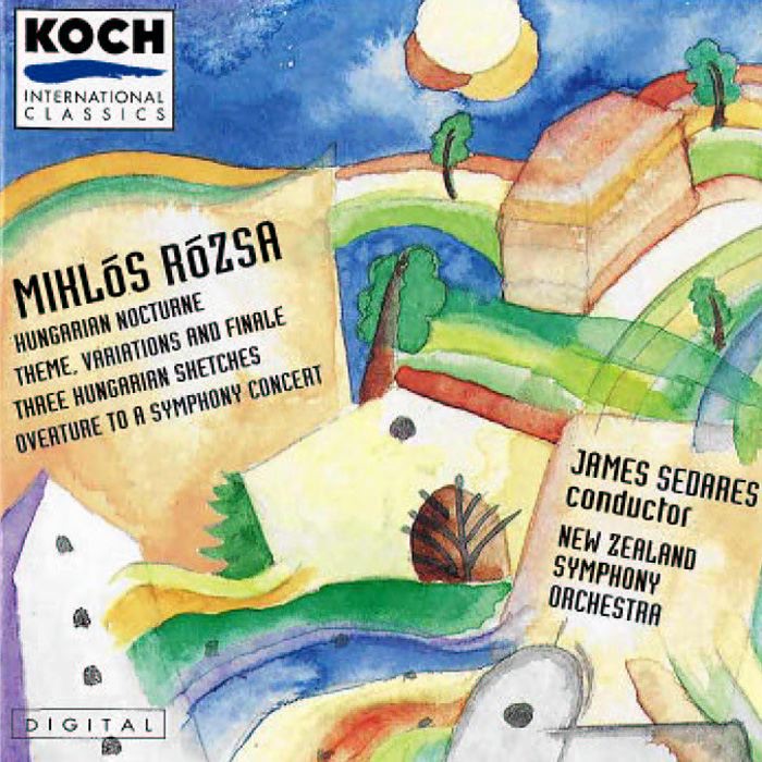 Обложка альбома «Rózsa: Hungarian Nocturne & Theme, Variations and Finale» — James Sedares & New Zealand Symphony Orchestra