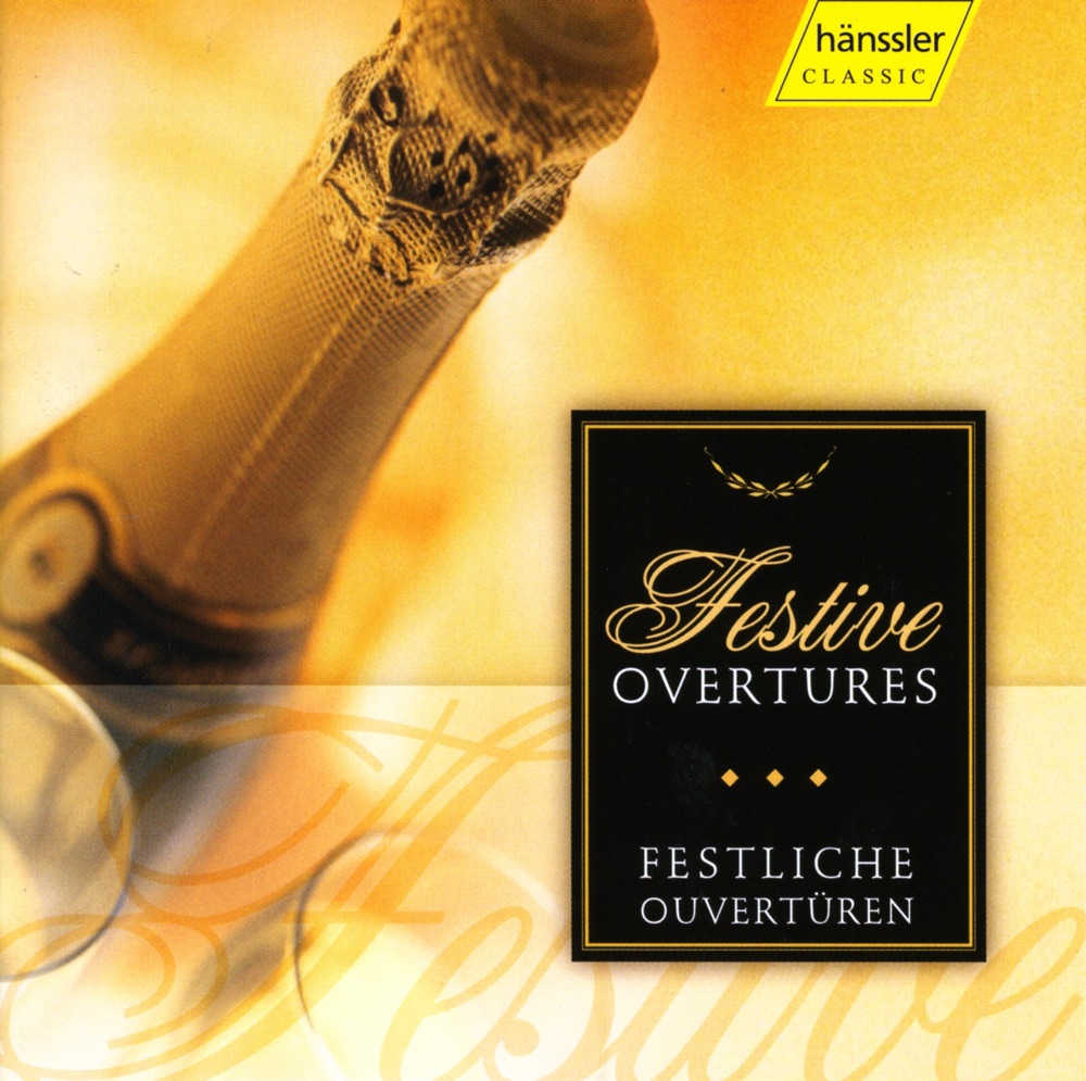 Обложка альбома «Festive Overtures» — Sir Neville Marriner, Academy of St Martin in the Fields, John Constable, Symphonic Festival Orchestra, Dragomir Divisek, Sudwest Chamber Orchestra, Wilhelm Keitel, Klaus-Peter Hahn, Moscow State Radio and Television Symphony Orchestra, Marco Bertone, Mozart Festival Orchestra, London Philharmonic Orchestra, Arturo Leonard, Wiener Volksoper Orchester, Alfred Scholz & Moscow Radio Symphony Orchestra