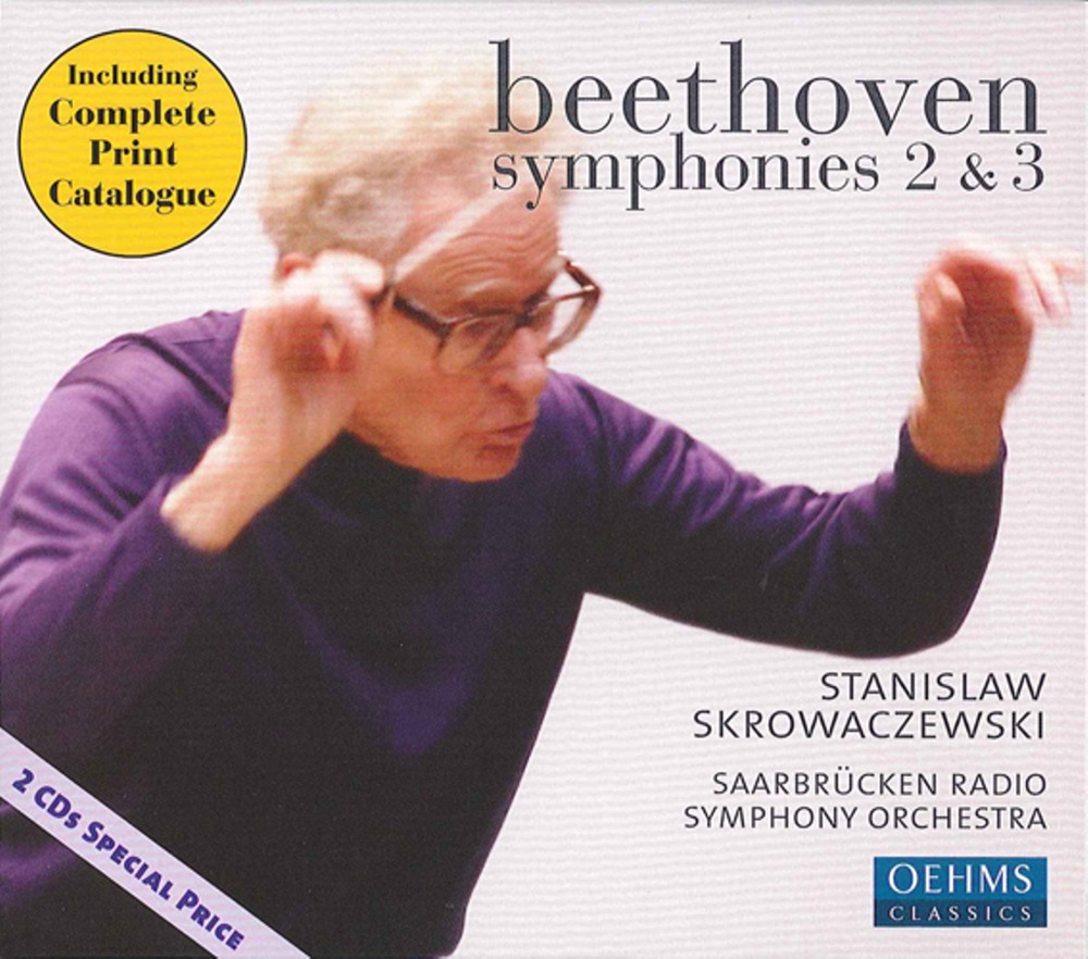 Обложка альбома «Beethoven, L. van: Symphonies Nos. 2 and 3, "Eroica"» — Saarbrucken Radio Symphony Orchestra & Stanisław Skrowaczewski