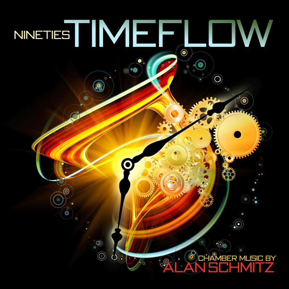 Обложка альбома «Nineties Timeflow» — Northwind Quintet, Todd Seelye, Concordia String Trio, Lee Schmitz, Christopher Schmitz, Eric Schmitz, Randy Hogancamp, Leslie Pema, David Rachor, Florin Loghin, Franck LeBlois, Therese Fetter, Robin Guy & Leslie Morgan