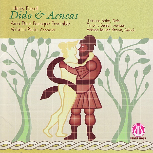 Обложка альбома «Purcell: Dido & Aeneas and A Midsummernight's Dream Suite» — Ama Deus Ensemble, Andrea Loren Brown, Denis Kalup, Fran Bjorneby Kraermer, Jennifer Graf, Julianne Baird, Kemper Lecroy Florin, Patricia Conrad, Tatyana Rashkovskt, Timothy Bentch & Valentin Radu