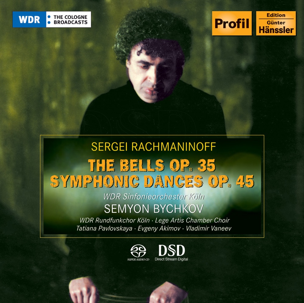 Обложка альбома «Rachmaninov: Bells (The) - Symphonic Dances» — Evgeny Akimov, Semyon Bychkov, Tatiana Pavlovskaya, Vladimir Vaneev, West German Radio Symphony Orchestra, West German Radio Chorus & Lege Artis Chamber Choir