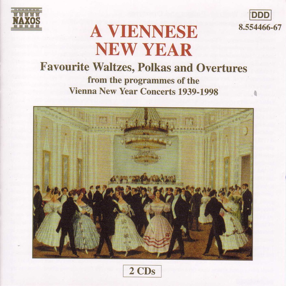 Обложка альбома «A Viennese New Year - Favorite Waltzes, Polkas and Overtures» — Alfred Walter, Arthur Kulling, Austrian Radio Symphony Orchestra, Christian Pollack, Ernst Marzendorfer, Johannes Wildner, Karl Albert Geyer, Katowice Polish State Philharmonic Orchestra, Michael Dittrich, Ondrej Lenárd, Peter Guth, Slovak Radio Symphony Orchestra & Slovak State Philharmonic Orchestra