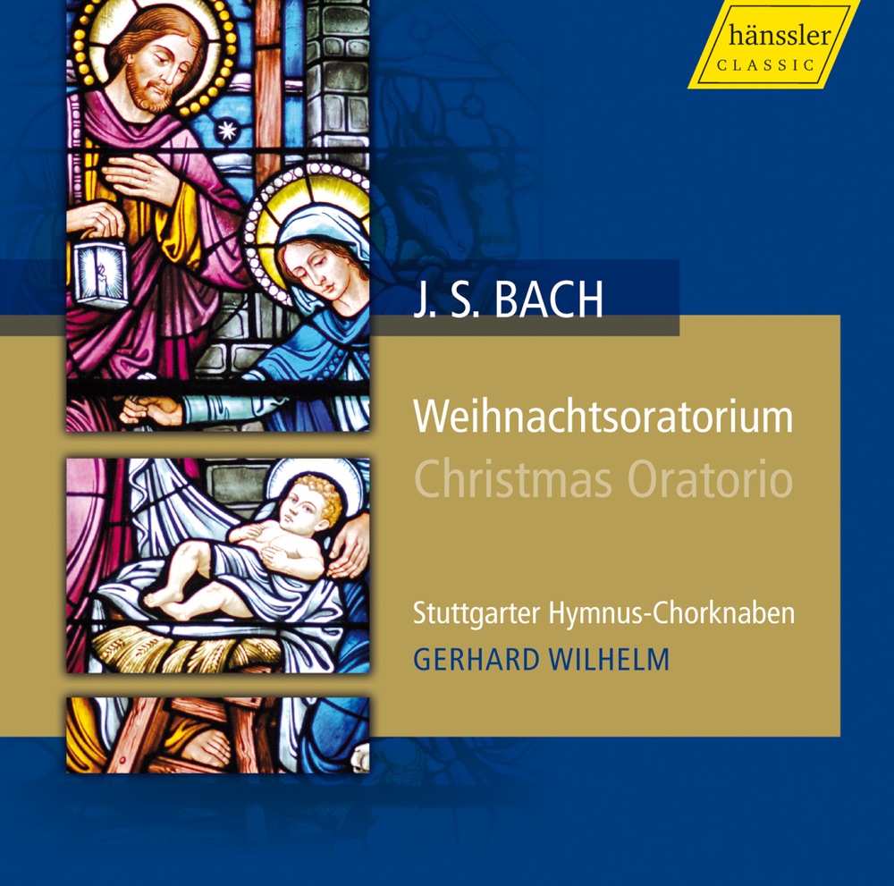 Обложка альбома «Bach: Christmas Oratorio» — Karl Markus, Gerhard Wilhelm, Stuttgart 76 Ensemble, Krisztina Laki, Berthold Possemeyer, Stuttgart Hymnus Boys Choir & Gisela Pohl