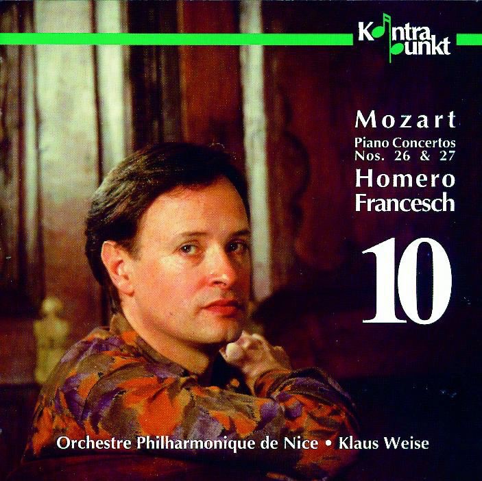 Обложка альбома «Mozart: Piano Concertos Nos. 26 & 27» — Homero Francesch, Klaus Weise & Orchestre Philharmonique de Nice