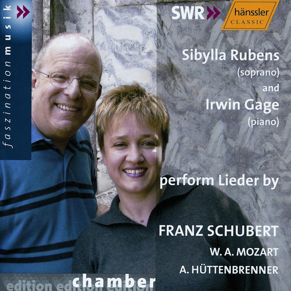 Обложка альбома «Mozart - Schubert - Huttenbrenner: Lieder» — Sibylla Rubens & Irwin Gage