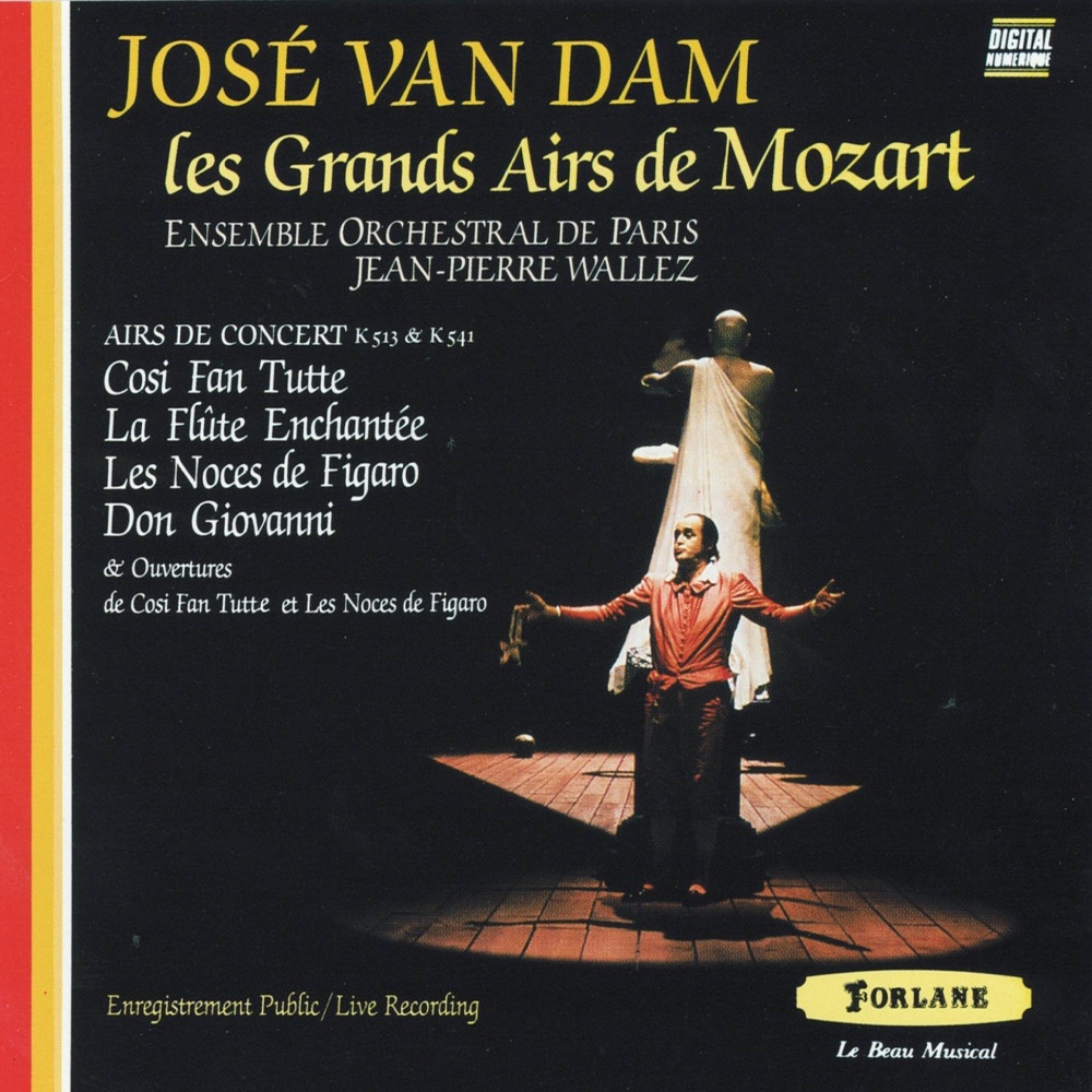 Обложка альбома «José Van Dam : Les grands airs de Mozart» — Orchestre de chambre de Paris, Jean-Pierre Wallez & José Van Dam
