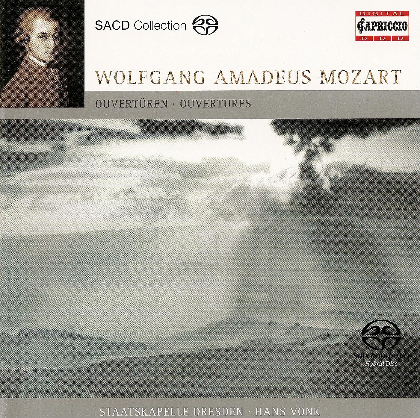 Mozart: Overtures by Hans Vonk & Staatskapelle Dresden album cover