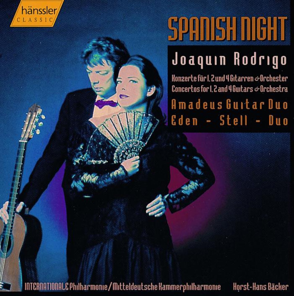 Обложка альбома «Rodrigo: Concierto de Aranjuez - Concierto Andaluz - Concerto Madrigal» — Dale Kavanagh, International Philharmonic Orchestra, Horst-Hans Backer, Amadeus Guitar Duo & Eden Stell Guitar Duo
