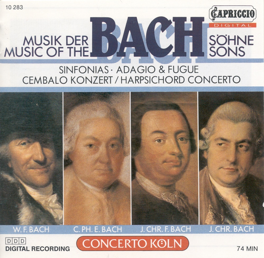 Обложка альбома «Bach Sons (The) – Bach, J.C.F. - Bach, W.F. - Bach, C.P.E. - Bach, J.C.» — Concerto Köln & Gerald Hambitzer