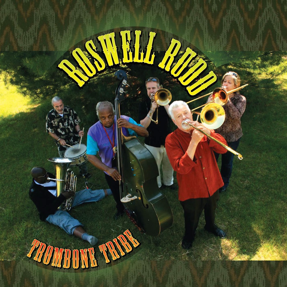 Обложка альбома «Trombone Tribe (feat. Steve Bernstein, Deborah Weisz, Steve Swell, Henry Grimes, Bob Stewart, Barry Altschul, Ray Anderson, Eddie Bert, Sam Burtis, Wycliffe Gordon, Josh Roseman & Brass Band of Benin)» — Roswell Rudd