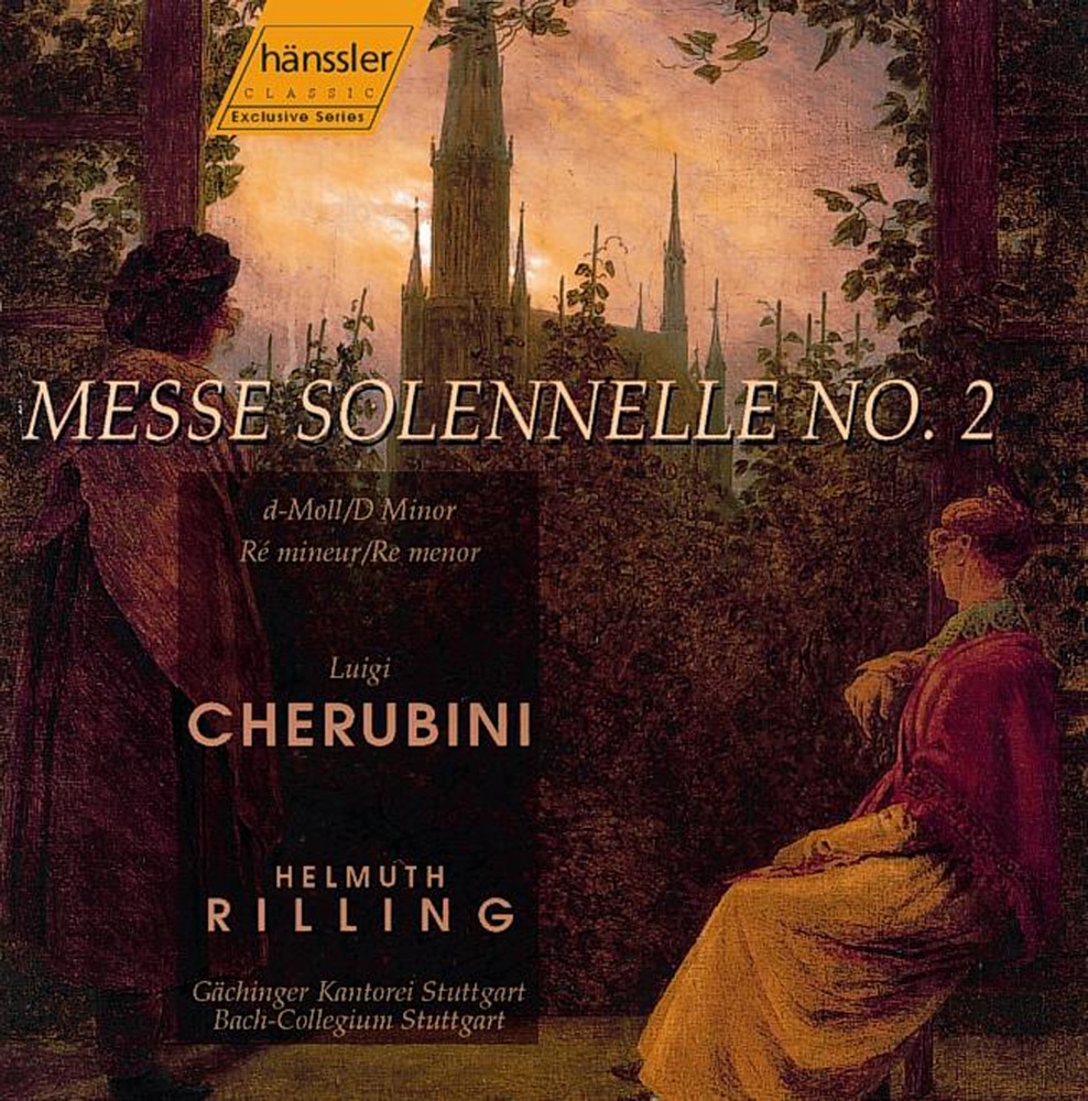 Обложка альбома «Cherubini: Mass No. 2 In D Minor, "Messe Solennelle"» — Cornelia Kallisch, Gisela Burandt, Pamela Coburn, Martin Wanner, Jacob Will, Martin Thompson, Gächinger Kantorei Stuttgart, Stuttgart Bach Collegium & Helmuth Rilling