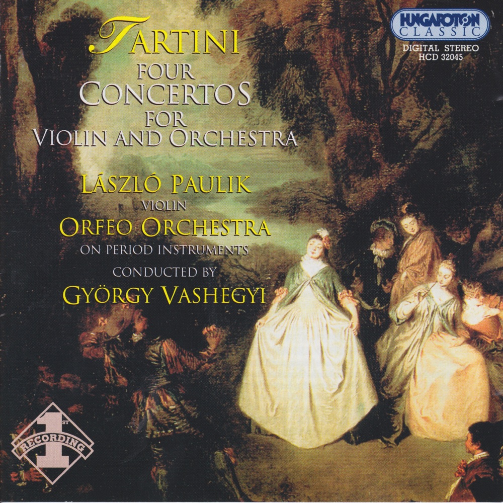 Обложка альбома «4 Concertos for Violin and Orchestra» — László Paulik, Orfeo Orchestra & György Vashegyi