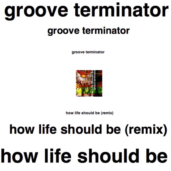 How Life Should Be (Remix) - Single by Groove Terminator album cover