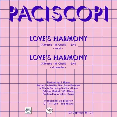 Listen to Love's Harmony - Single by Paciscopi