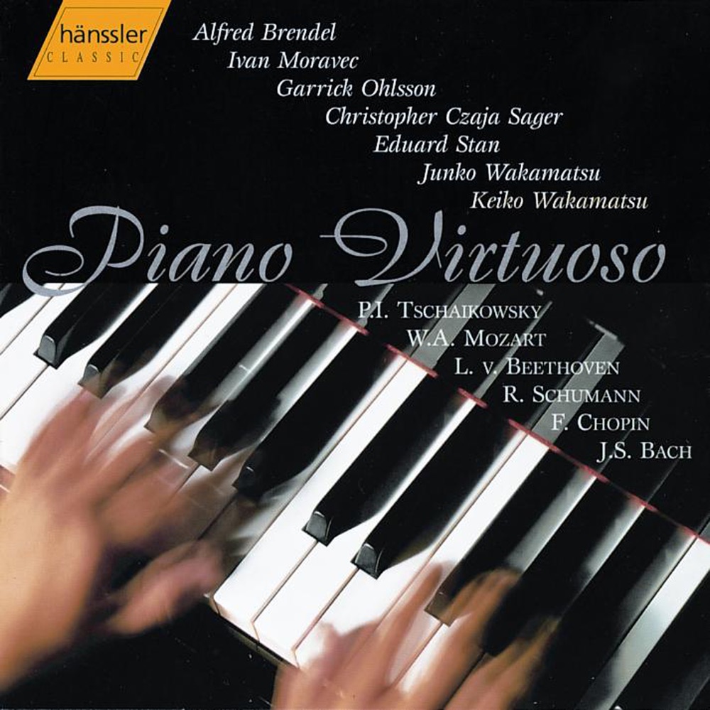 Обложка альбома «Piano Virtuoso» — Academy of St Martin in the Fields, Sir Neville Marriner, Garrick Ohlsson, Ivan Moravec, Junko Wakamatsu, Keiko Wakamatsu, Alfred Brendel, Eduard Stan & Christopher Czaja Sager