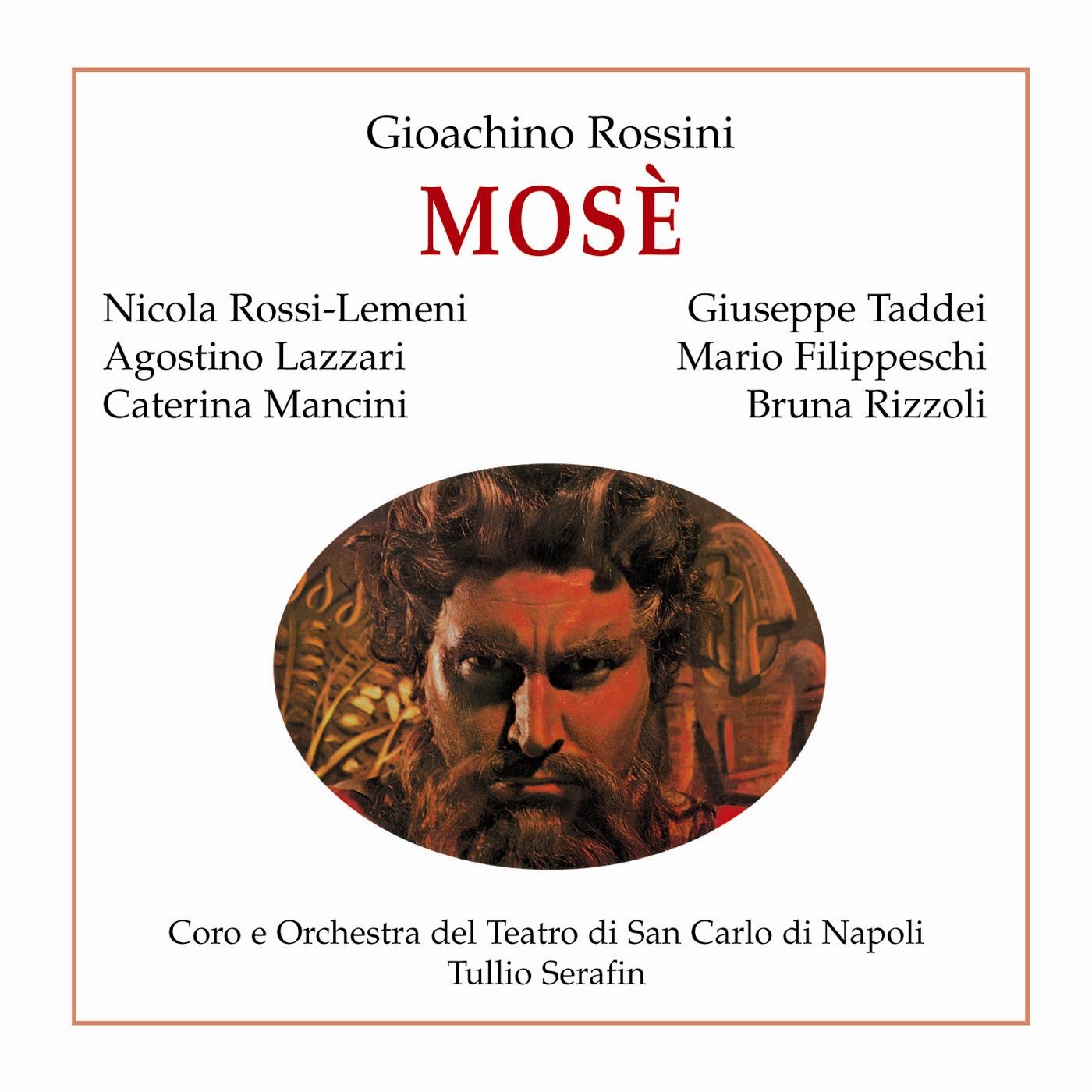 Paperback Opera - Mosè GA 1956 by Tullio Serafin, Nicola Rossi-Lemeni, Giuseppe Taddei, Agostino Lazzari, Mario Filippeschi, Plinio Clabassi, Oliviero de Fabritiis, Fedora Barbieri, Chor Und Orchester Teatro San Carlo Di Napoli & Bruna Rizzoli album cover