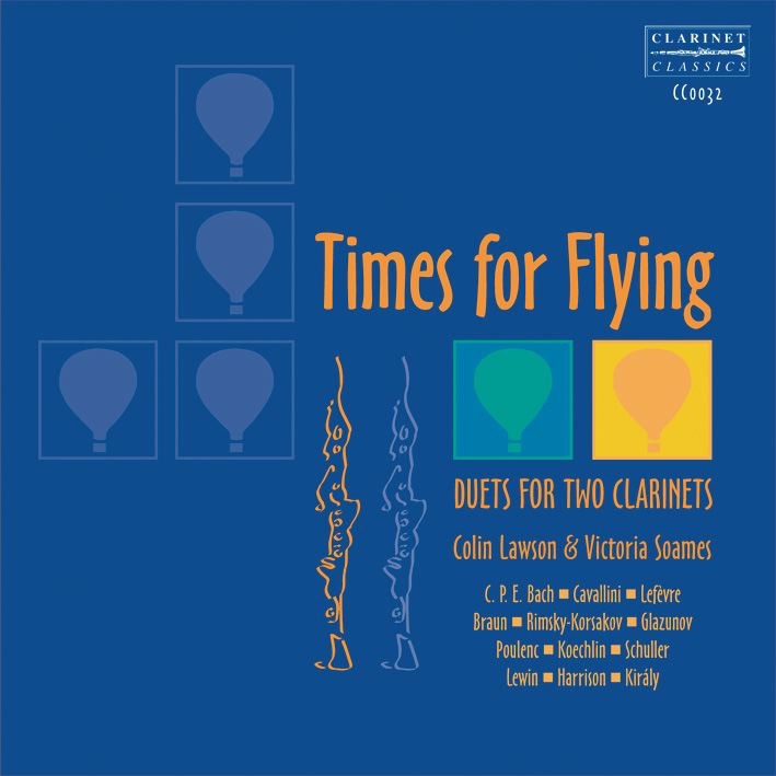 Обложка альбома «Times for Flying: Duets for Two Clarinets» — Colin Lawson & Victoria Soames Samek