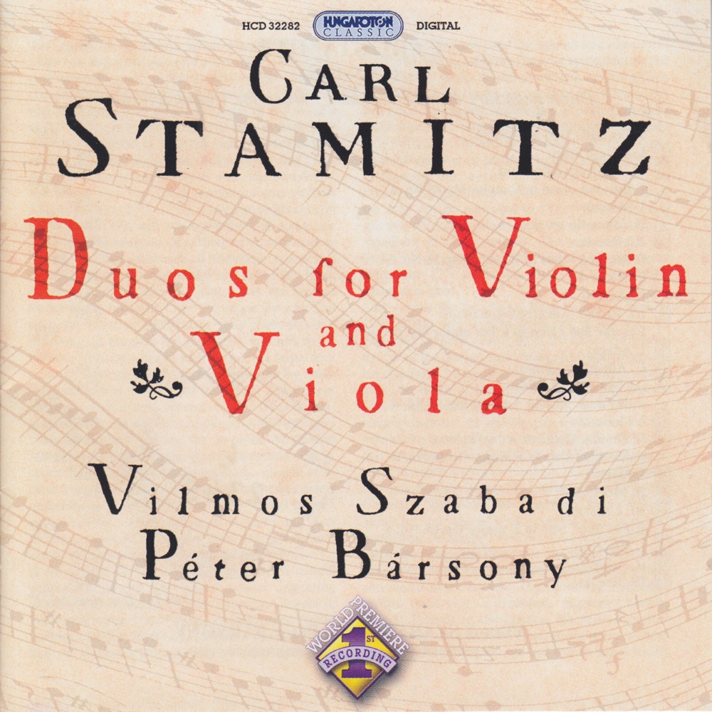 Обложка альбома «Duos for Violin and Viola» — Vilmos Szabadi & Peter Barsony