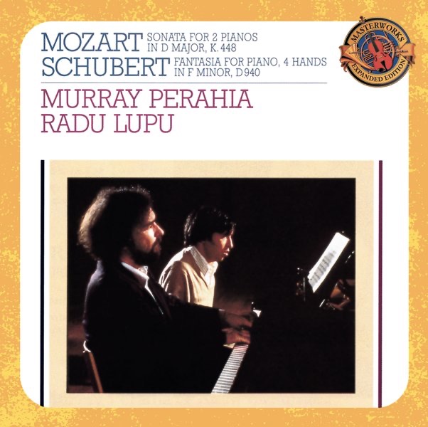 Обложка альбома «Mozart: Sonata in D Major for Two Pianos & Schubert: Fantasia in F Minor for Piano, Four Hands, D. 940 (Op. 103)» — Murray Perahia & Radu Lupu