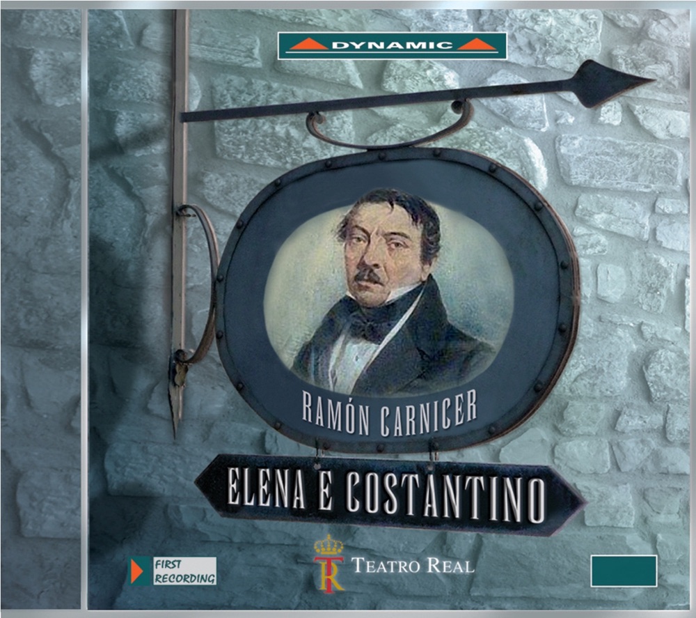 Обложка альбома «Carnicer: Elena e Constantino» — Lorenzo Regazzo, Madrid Symphony Chorus, Robert McPherson, Ruth Rosique, Eduardo Santamaría, Mariola Cantarero, David Menendez, Jesús López-Cobos, Madrid Symphony Orchestra & Saimir Pirgu