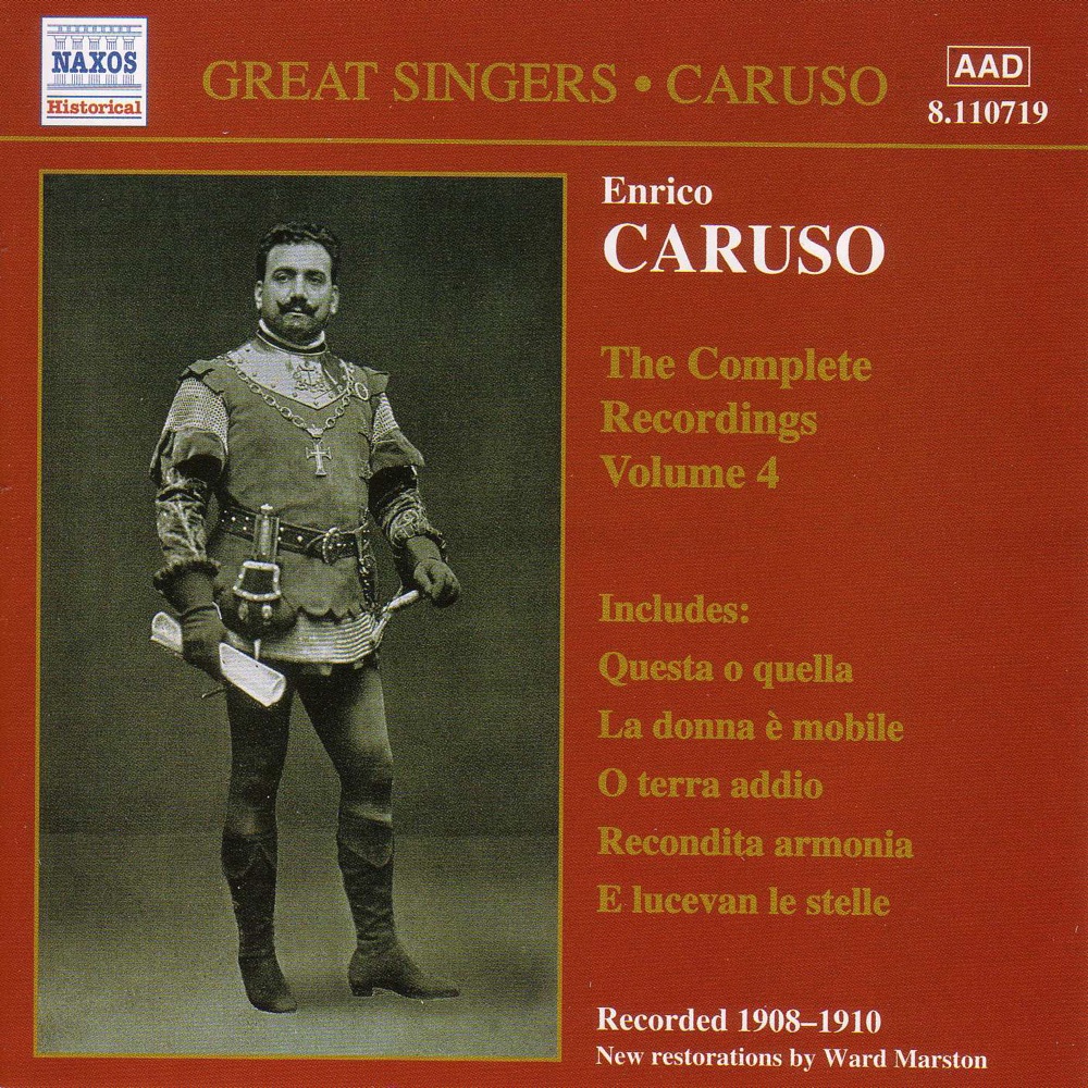 Обложка альбома «Enrico Caruso: Complete Recordings, Vol. 4 (Historical Recordings 1908-1910)» — Enrico Caruso & The Victor Orchestra