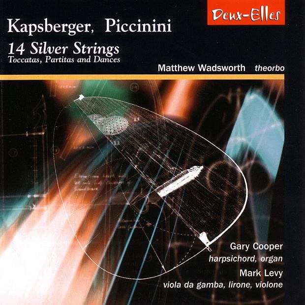 Обложка альбома «Kapsberger, Piccinini: 14 Silver Strings - Toccatas, Partitas and Dances» — Gary Cooper, Mark Levy & Matthew Wadsworth