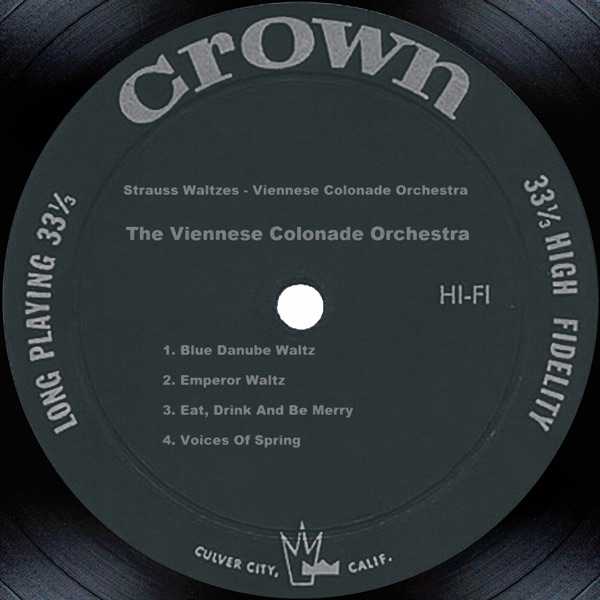 Обложка альбома «Beautiful Strauss Waltzes (1957 - Mono)» — Hans Hagen & Viennese Colonade Orchestra