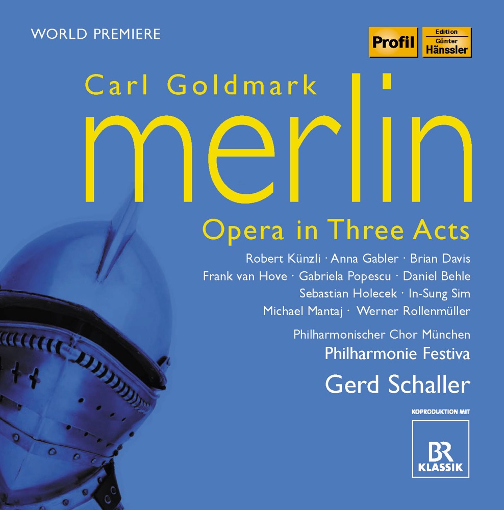Обложка альбома «Goldmark, K.: Merlin» — Sebastian Holecek, Robert Kunzli, Munich Philharmonic Chorus, Anna Gabler, Michael Mantaj, Daniel Behle, Gerd Schaller, Werner Rollenmuller, Brian Davis, Frank van Hove, Gabriela Popescu, In-Sung Sim & Philharmonie Festiva
