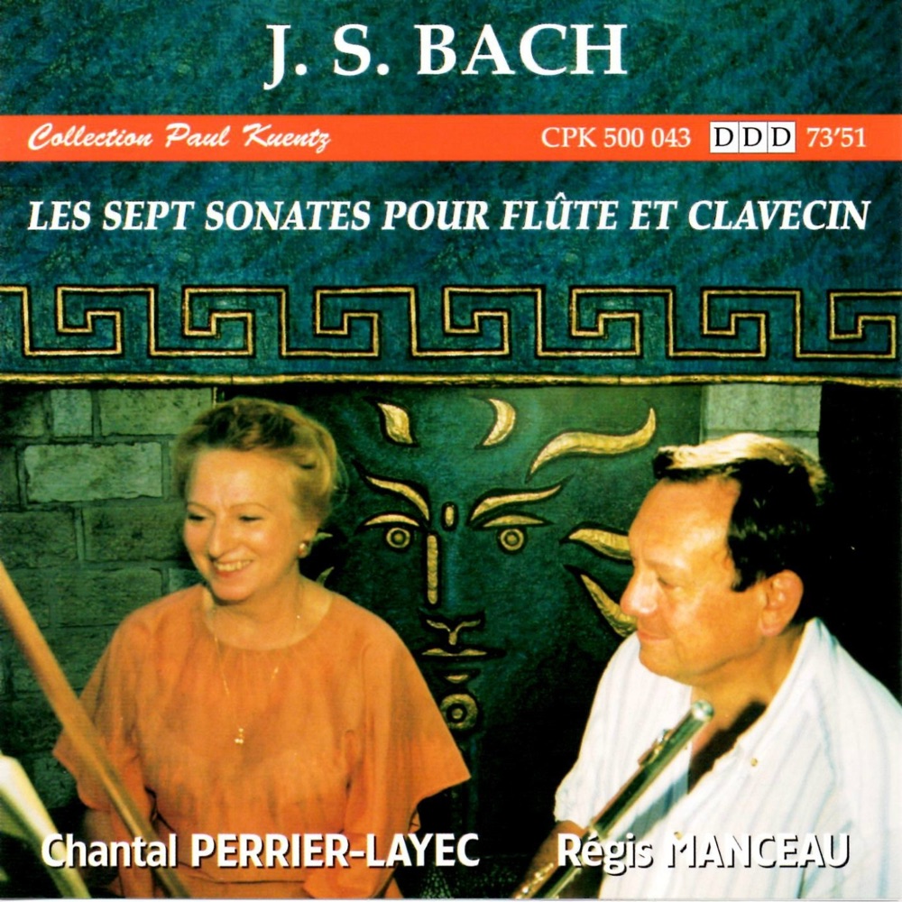 Обложка альбома «Bach : Sept sonates pour flûte et clavecin (Collection Paul Kuentz)» — Régis Manceau & Chantal Perrier Layec