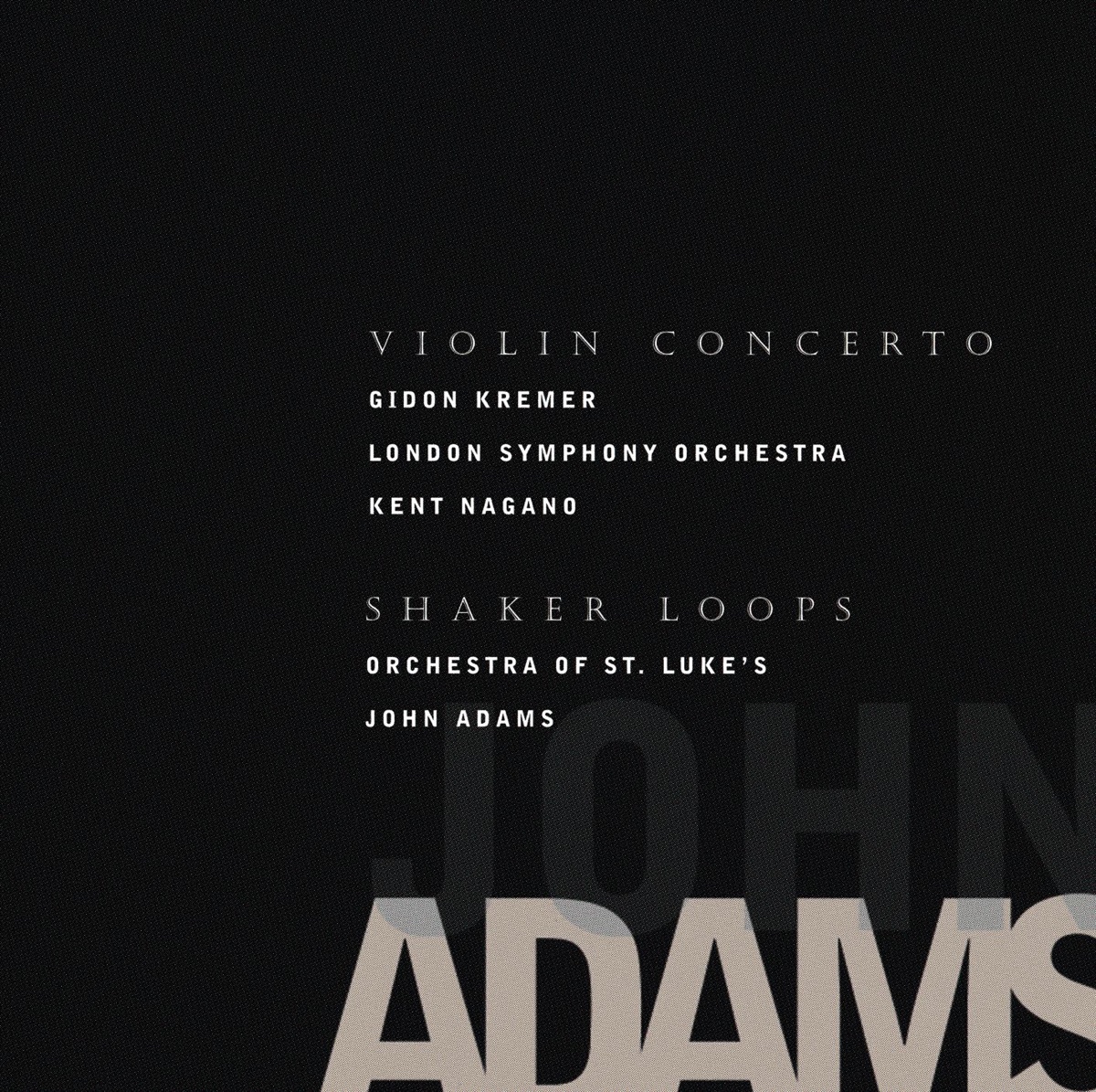 John Adams: Violin Concerto / Shaker Loops cover