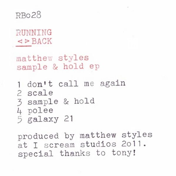 Обложка альбома «Sample & Hold - EP» — Matthew Styles