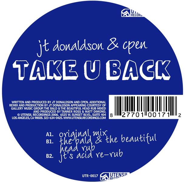 Обложка альбома «Take U Back» — JT Donaldson