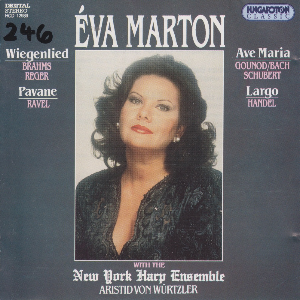 Обложка альбома «Éva Marton with the New York Harp Ensemble» — Aristid Von Würtzler, Barbara Pniewska, Eva Jaslar, Eva Marton, Margery Fitts & Sylvia Kowalczuk
