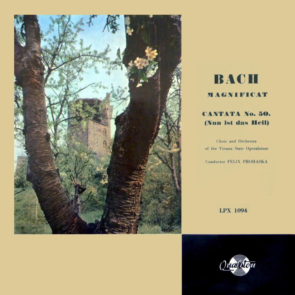 Обложка альбома «Bach: Magnificat - Cantata No. 50. (Hungaroton Classics)» — Choir and Orchestra of the Vienna State Operahouse, Felix Prohaska, Mimi Coertse, Margarita Sjostedt, Hilde Rössel-Majdan, Frederick Guthrie, Hermann Nordberg, Josef Nebois & Antoin Dermota