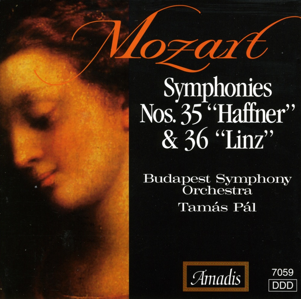 Обложка альбома «Mozart: Symphonies Nos. 35, "Haffner" and 36, "Linz"» — Tamas Pal & Budapest Symphony Orchestra