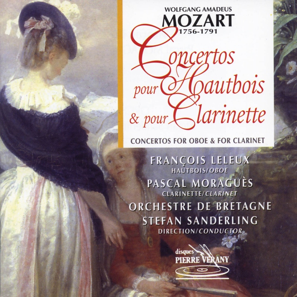 Обложка альбома «Mozart : Concertos pour hautbois & pour clarinette» — Orchestre National de Bretagne, Stefan Sanderling, François Leleux & Pascal Moraguès