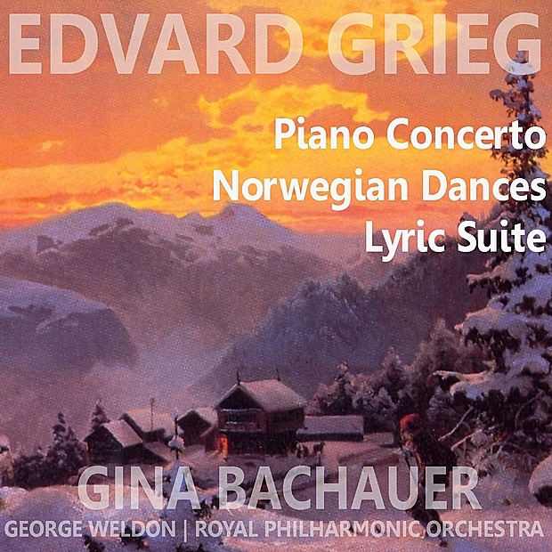 Обложка альбома «Grieg: Piano Concerto, Norwegian Dances, Lyric Suite» — Gina Bachauer, Royal Philharmonic Orchestra & George Weldon