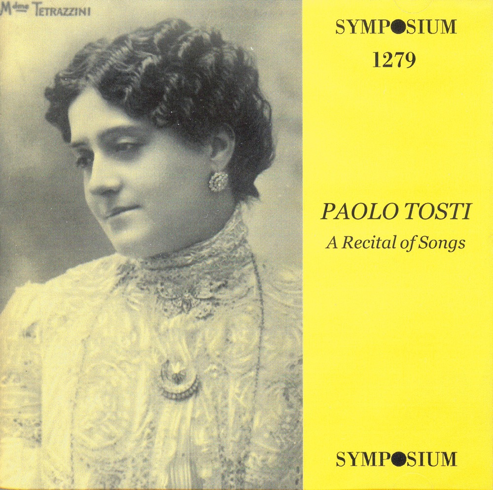 Обложка альбома «Tosti: A Recital of Songs (1902-1939)» — Adelina Patti, Mattia Battistini, Fernando De Lucia, Emma Eames, Augusto Dianni, Luisa Tetrazzini, Charles Dalmores, Enrico Caruso, Giuseppe Anselmi, John McCormack, Sydney Coltham, Alfred Piccaver, Dusolina Giannini, Rosa Ponselle, Richard Tauber & Tom Burke