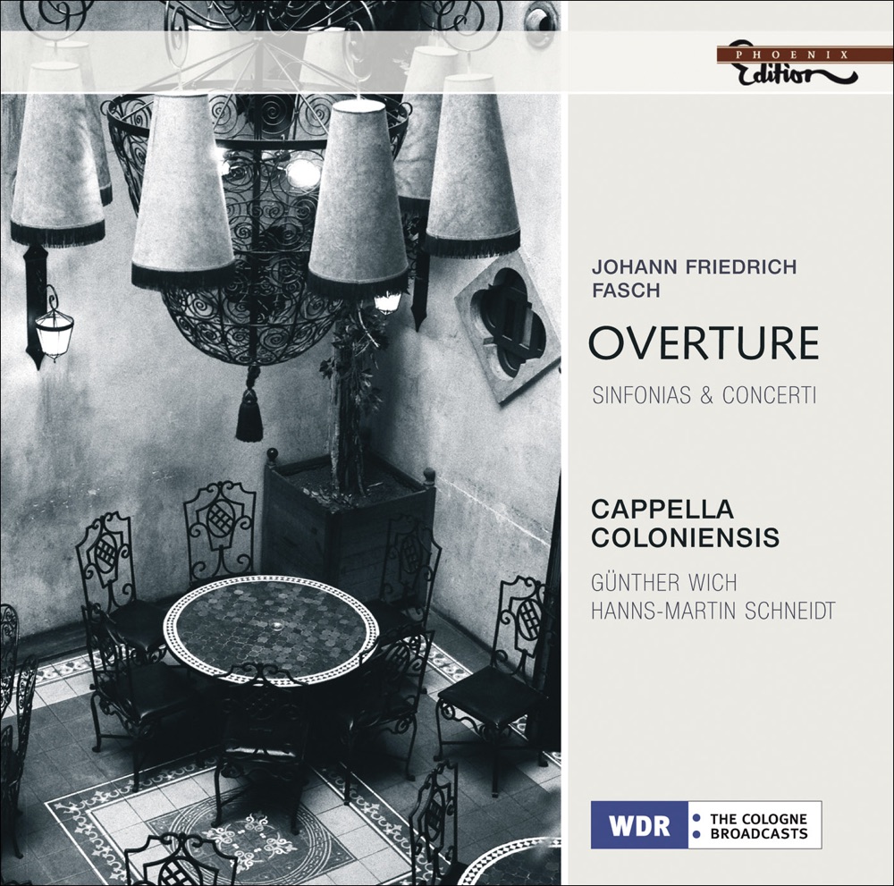 Обложка альбома «Fasch: Orchestral Music» — Cappella Coloniensis, Hanns-Martin Schneidt, Hans-Martin Linde, Helmut Hucke, Günther Höller, Gunther Wich & Walter Stiftner
