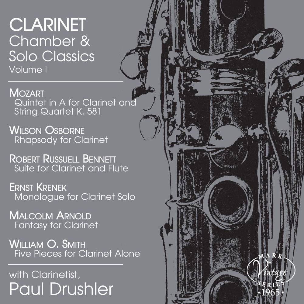 Обложка альбома «Clarinet Chamber & Solo Classics, Vol. 1» — Tremont String Quartet, Paul Drew Drushler & Glennda Dove